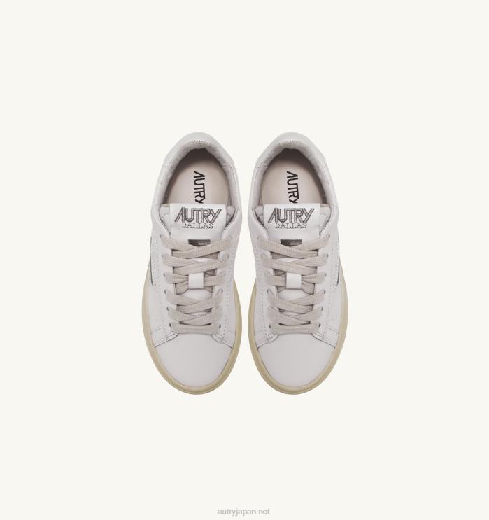 子供 F40RH314 Autry ダラス ロー スニーカー ホワイト レザー