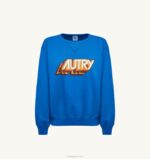 女性 F40RH277 Autry aerobic ロゴ クルーネック スウェットシャツ bluette - 画像 (4)