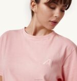 女性 F40RH279 Autry スーパーヴィンテージ クルーネック Tシャツ ピンク - 画像 (3)