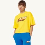 女性 F40RH287 Autry エアロビクス ロゴ Tシャツ イエロー