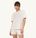 女性 F40RH288 Autry テニスアカデミークルーネックTシャツアイボリーホワイト