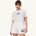 女性 F40RH289 Autry アイコニック ロゴ クルーネック Tシャツ ホワイト