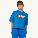 女性 F40RH292 Autry aerobic ロゴ Tシャツ bluette