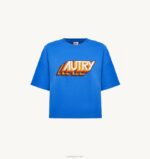 女性 F40RH292 Autry aerobic ロゴ Tシャツ bluette - 画像 (4)