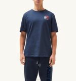 男性 F40RH109 Autry アイコニックなクルーネックTシャツ ブルー