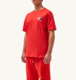男性 F40RH118 Autry アイコニックなクルーネックTシャツ レッド - 画像 (2)