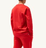男性 F40RH120 Autry アイコニック ロゴ ロングスリーブ クルーネック Tシャツ レッド - 画像 (3)