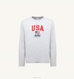 男性 F40RH121 Autry アイコニックロゴロングスリーブクルーネックTシャツ メランジグレー - 画像 (5)